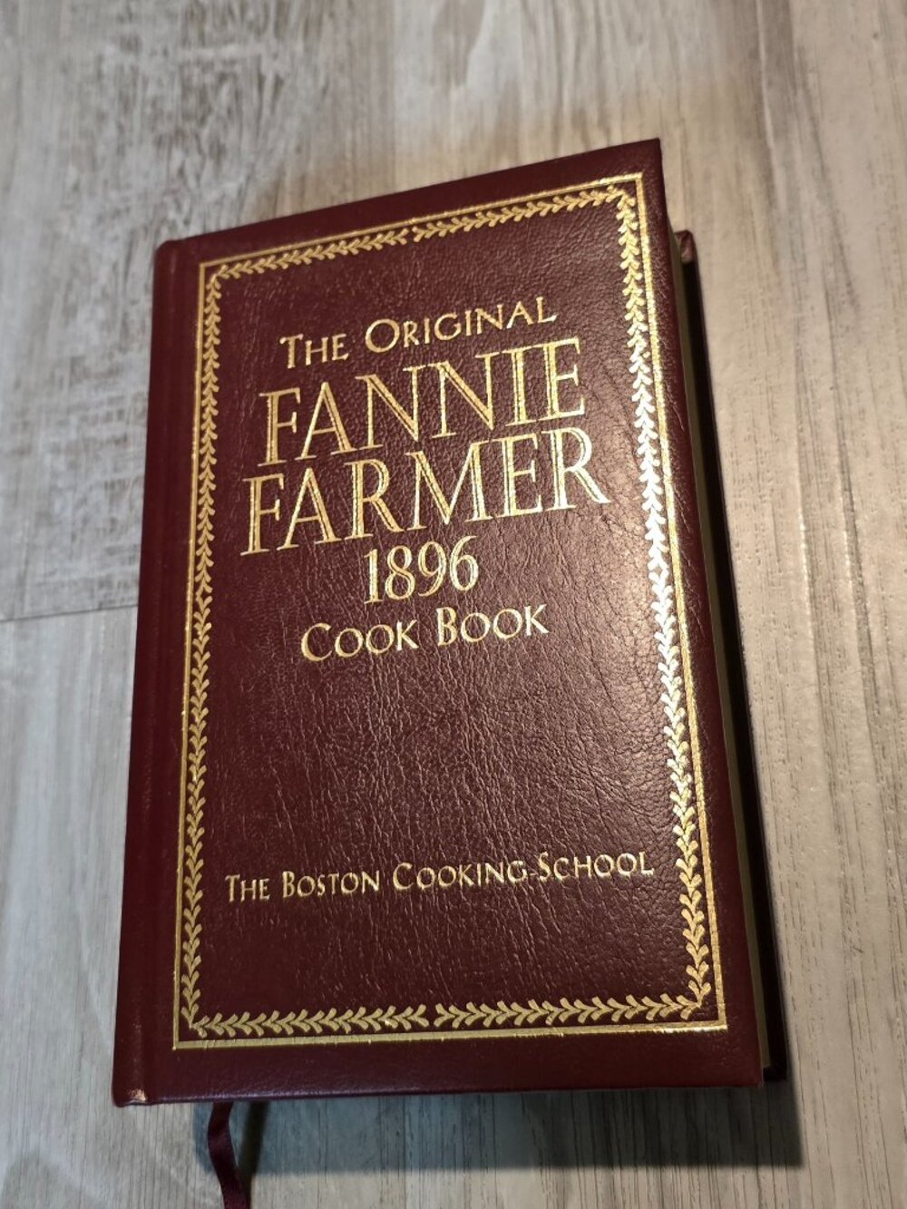 The Original Fannie Farmer 1896 Cook Book Facsimile Padded Hardcover